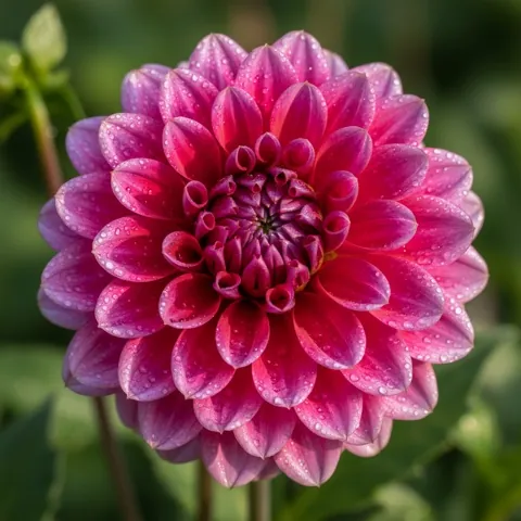Restored pink dahlia