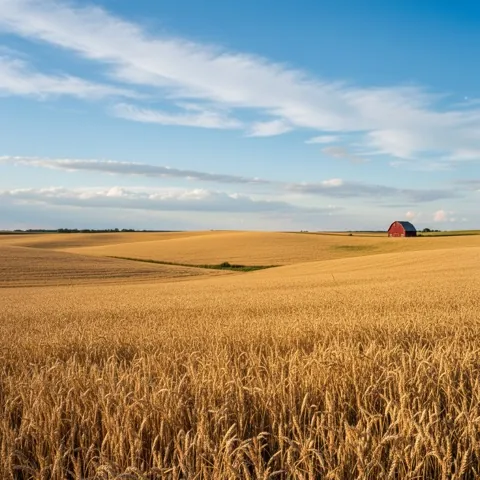 Restored wheat field