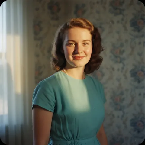 A restored vintage portrait in full color