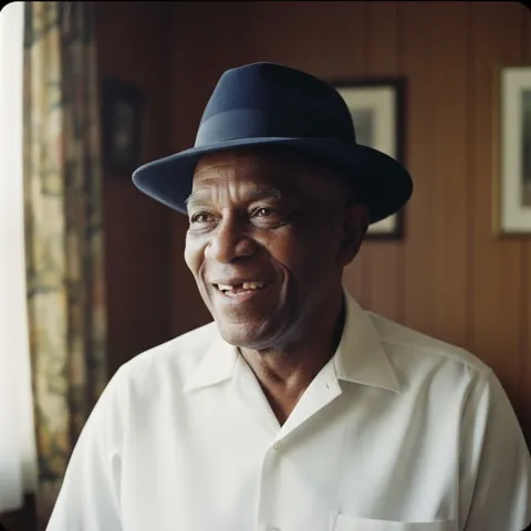 Restored portrait of an older man