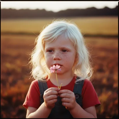 Restored portrait of a child